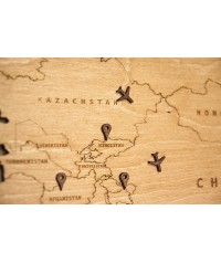 Pinezki do Drewnianej Mapy Świata | Drewniane Znaczniki | Boscohome