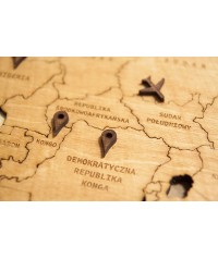 Pinezki do Drewnianej Mapy Świata | Drewniane Znaczniki | Boscohome
