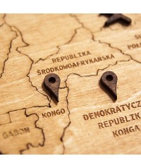 Pinezki do Drewnianej Mapy Świata | boscohome.pl | Ręcznie robione w Polsce