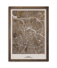 Drewniana mapa miasta: Wrocław | boscohome.pl