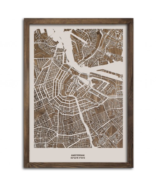 Obraz Amsterdam | Plakat z Mapą Miasta - Dostosuj