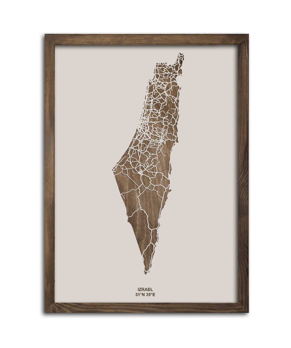 Drewniana mapa państwa: Izrael