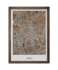 Drewniana mapa miasta: Berlina | boscohome.pl