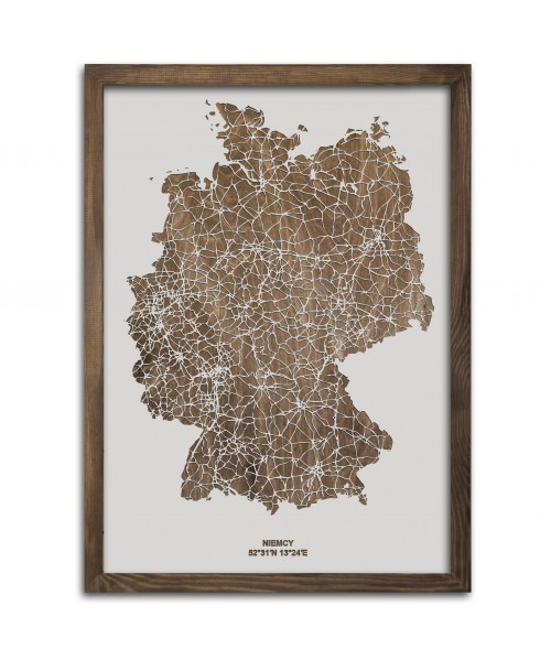 Drewniana mapa państwa: Niemcy