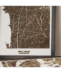 Drewniana mapa miasta: Warszawa | boscohome.pl