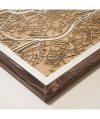 Drewniana mapa miasta: Bejrut| boscohome.pl
