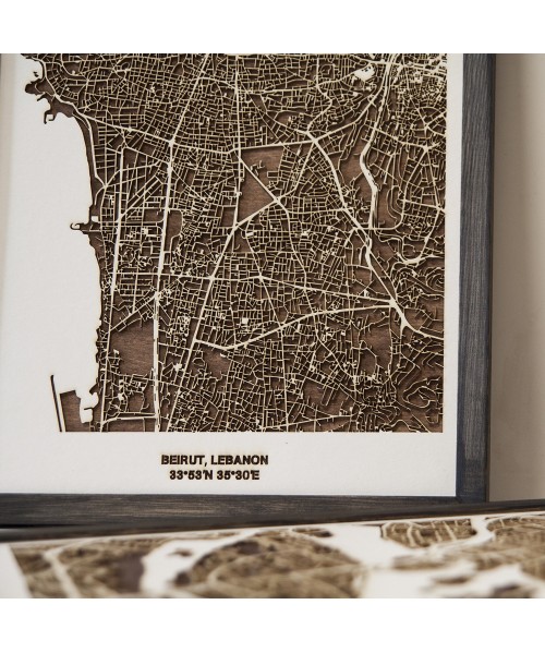 Drewniana mapa miasta: Bejrut
