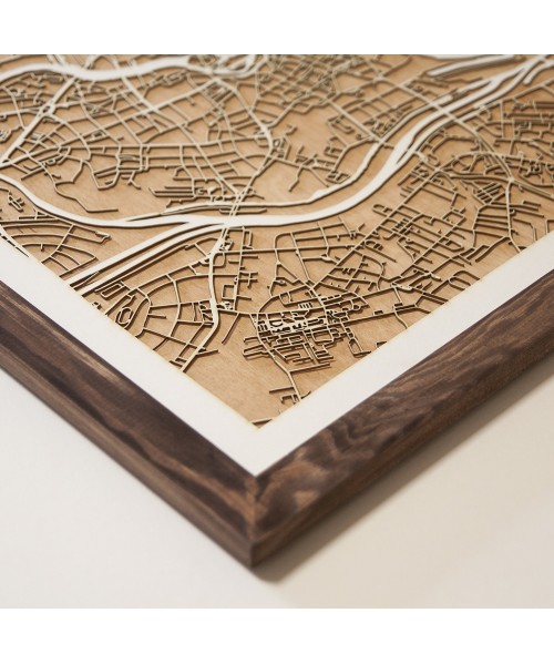 Drewniana mapa miasta: Amsterdam | boscohome.pl