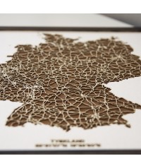 Drewniana mapa państwa: Szwecja | boscohome.pl