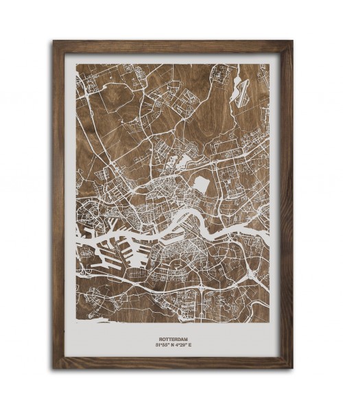 Drewniana mapa miasta: Rotterdam