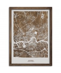 Drewniana mapa miasta: Rotterdam | boscohome.pl