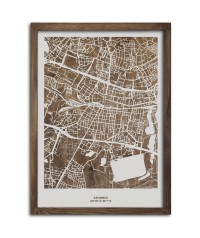 Drewniana mapa miasta: Katowice | boscohome.pl