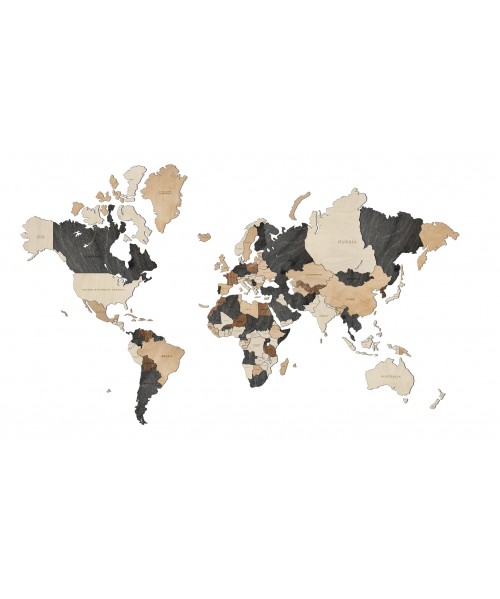 Drewniana Mapa Świata 3D | Boscohome |  Konfigurator