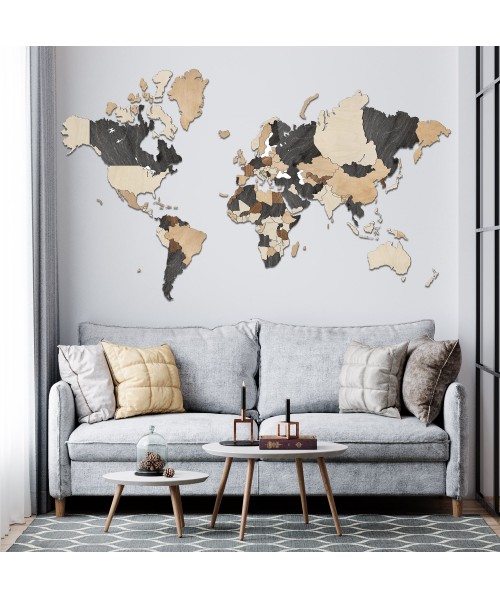 3D Wooden World Map | Boscohome | Customize