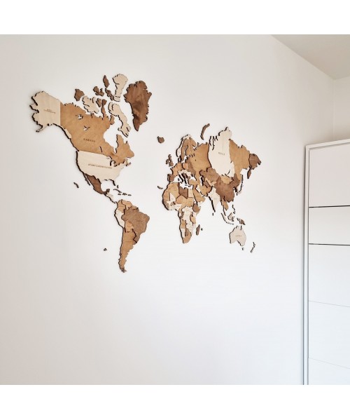 3D Wooden World Map | Boscohome | Customize