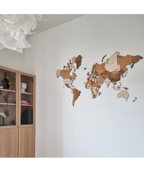 3D Wooden World Map | Boscohome | Customize