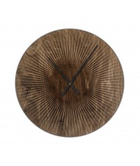 drewniany zegar promień