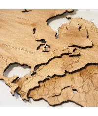 Drewniana Mapa Świata | Boscohome | Konfigurator