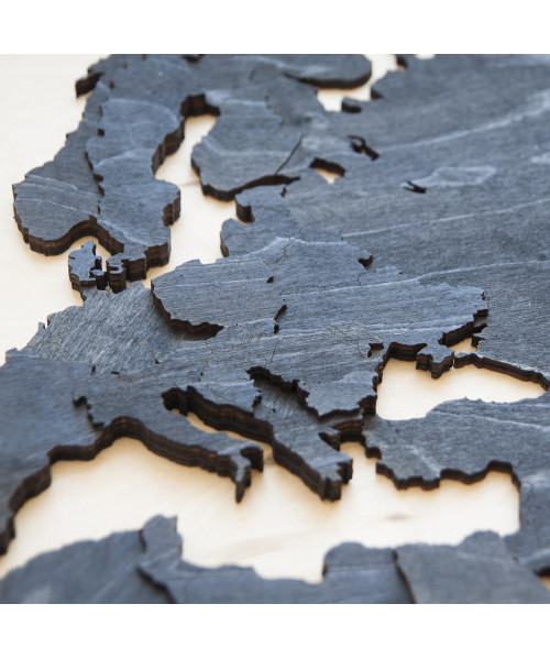 3D Wooden Map Anthracite Night | Boscohome | Customize