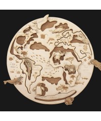 Drewniana Mapa Świata dla dzieci | Boscohome |  Tworzone ręcznie w Polsce