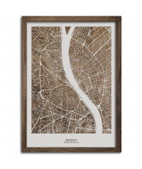 Drewniana mapa miasta: Budapeszt | boscohome.pl
