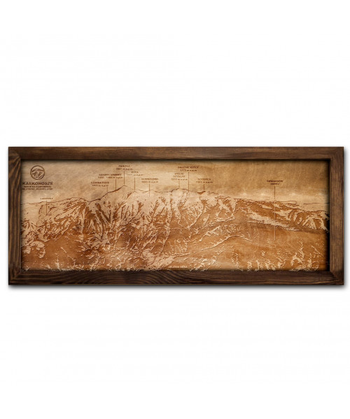 drewniany obraz panorama karkonoszy
