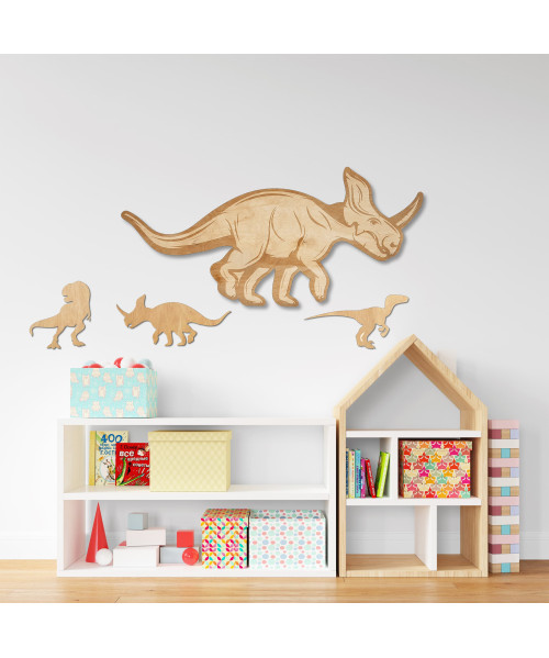 Wooden Triceratops Dinosaurs | Boscohome | Made in Poland