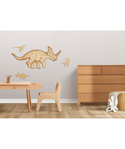 Wooden Triceratops Dinosaurs | Boscohome | Made in Poland