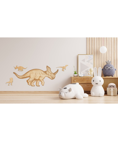 Wooden Triceratops Dinosaurs | Boscohome | Made in Poland