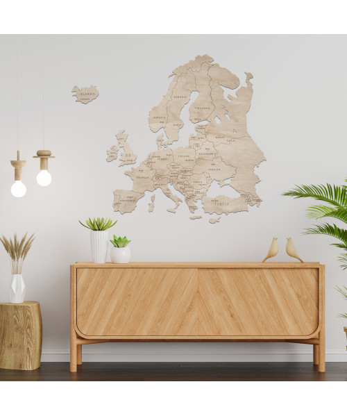 Wooden Map of Europe | Boscohome | Made in Europe