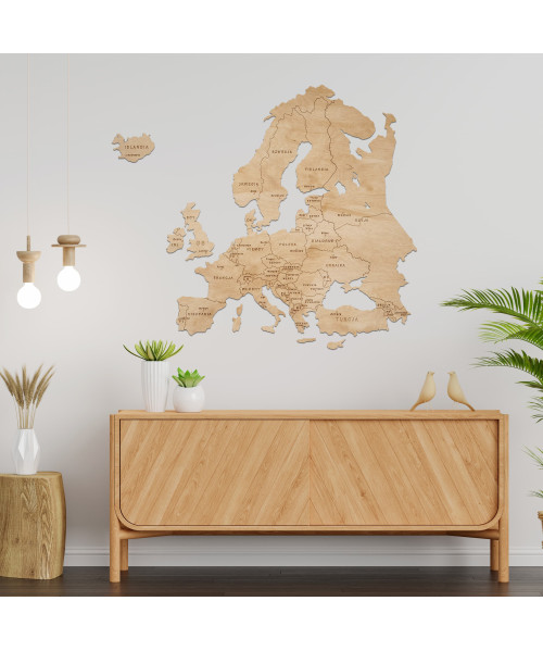 Wooden Map of Europe | Boscohome | Made in Europe