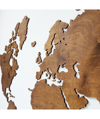 Mapa Świata🗺️ z Drewna z Nazwami Stanów USA, Kanady, Australii - Dostosuj