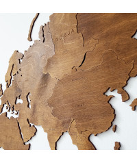 drewniana mapa świata dąb średni