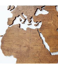 Mapa Świata🗺️ z Drewna z Nazwami Stanów USA, Kanady, Australii - Dostosuj