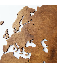 drewniana mapa świata dąb średni