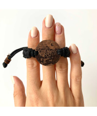 Wooden Engraved Bracelet - Night in the Mountains | Boscohome EU