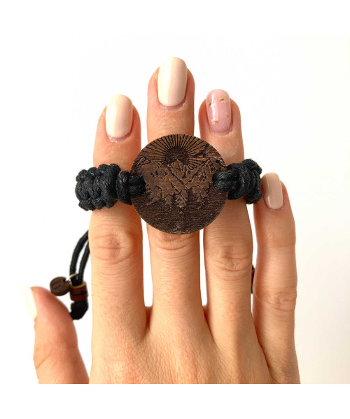 Wooden Engraved Bracelet - Mountains | Boscohome EU