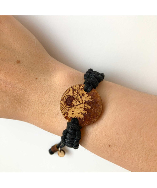 Wooden Engraved Bracelet - Mountains | Boscohome EU