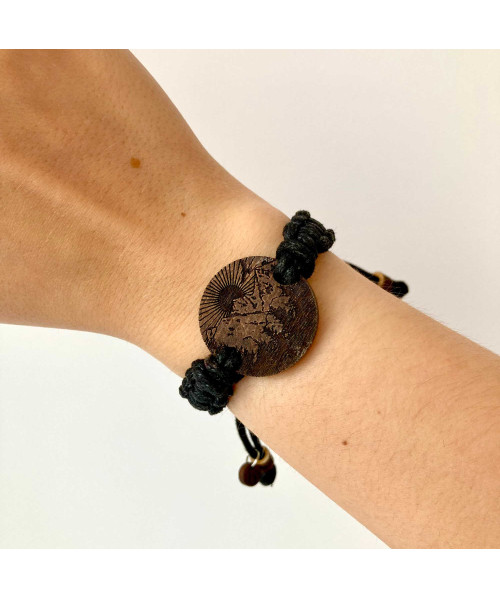 Wooden Engraved Bracelet - Mountains | Boscohome EU