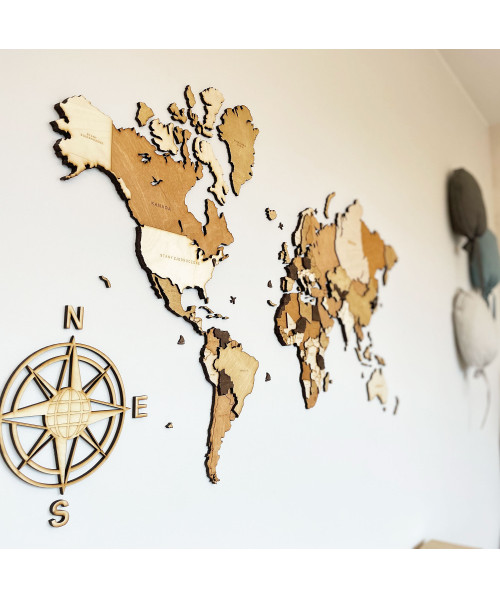 3D Wooden World Map | Boscohome | Customize