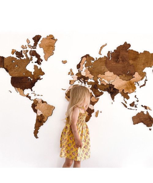 3D Wooden World Map | Boscohome | Customize