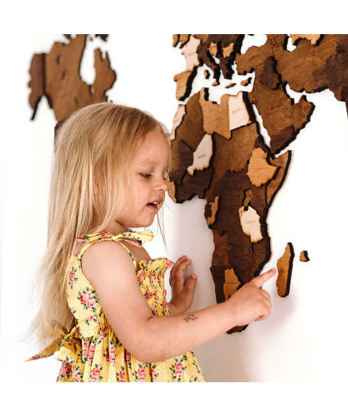 3D Wooden World Map | Boscohome | Customize