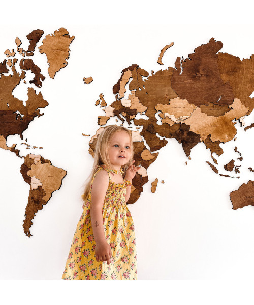 3D Wooden World Map | Boscohome | Customize