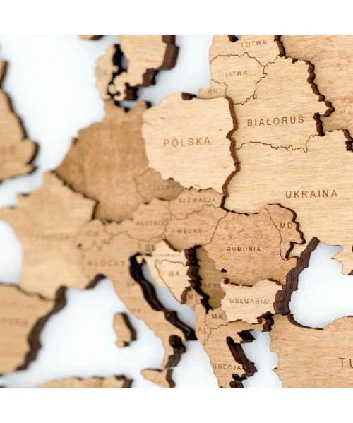 3D Wooden World Map | Boscohome | Customize