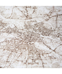 Drewniana mapa Wrocławia LINE ART | Tworzone ręcznie w Polsce
