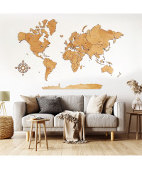 3D Wooden World Map | Boscohome | Customize