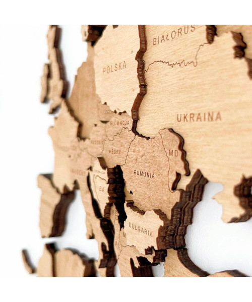 3D Wooden World Map | Boscohome | Customize