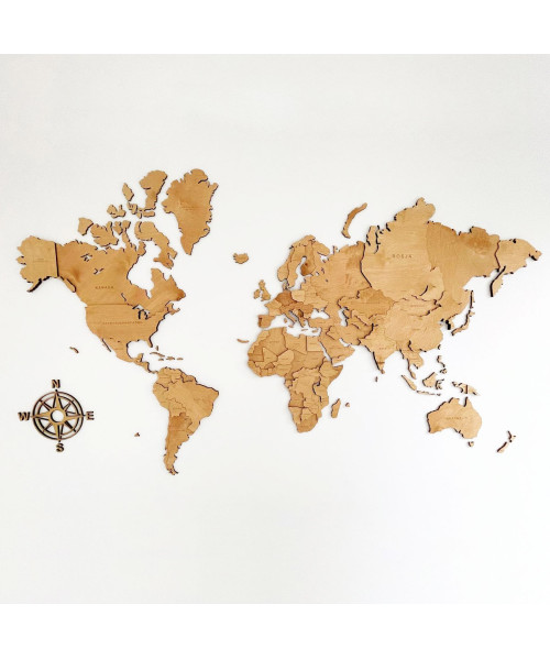 3D Wooden World Map | Boscohome | Customize