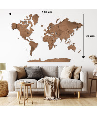 3D Wooden World Map | Boscohome | Customize