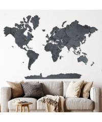 3D Wooden World Map | Boscohome | Customize